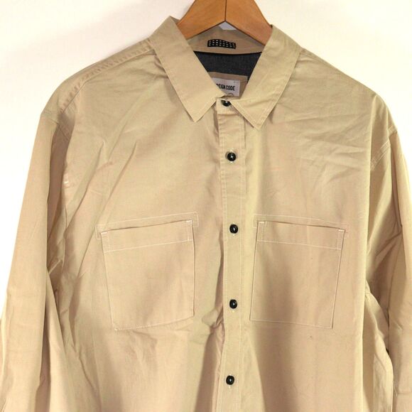 NWT Sovereign Code Simon Button Down Shirt In Beige size XL - Picture 5 of 10